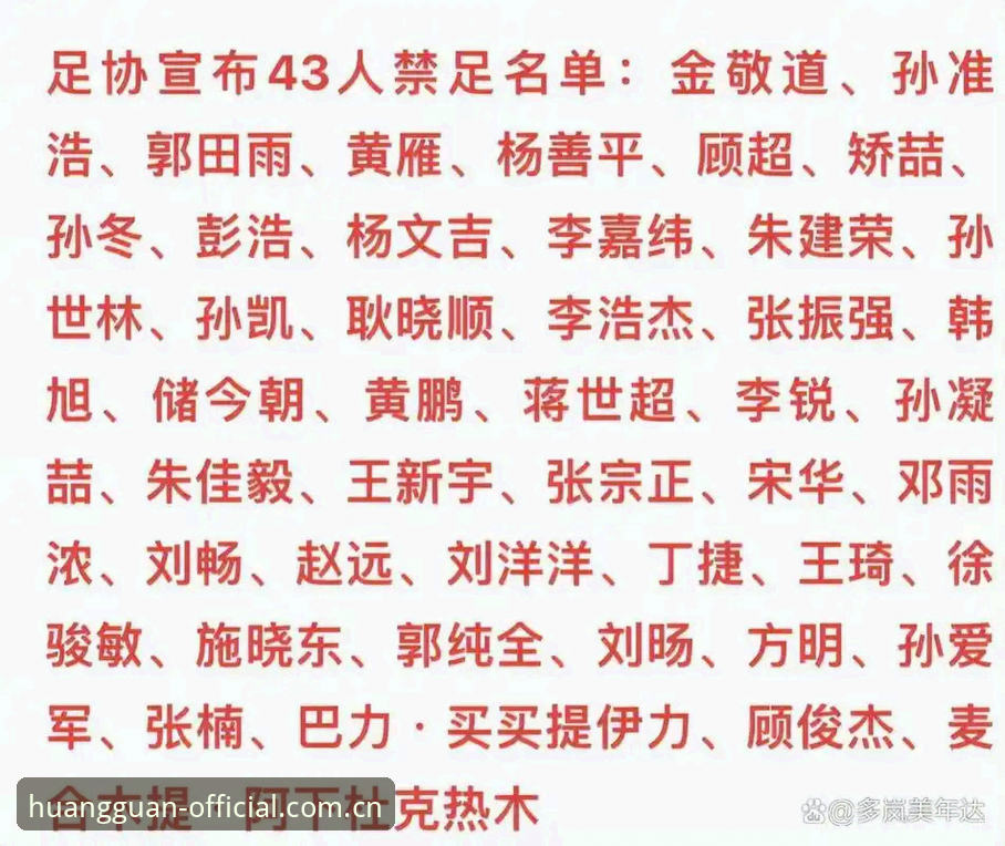 中国足协第三批禁足名单公布：17人终身禁足，48人受罚，多位俱乐部高管涉案